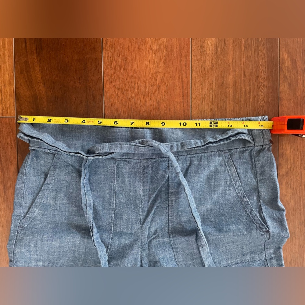 J. Crew Cambray Wide-Leg Pants Tie Waist | Size 6 | Lightweight - Picture 4 of 7